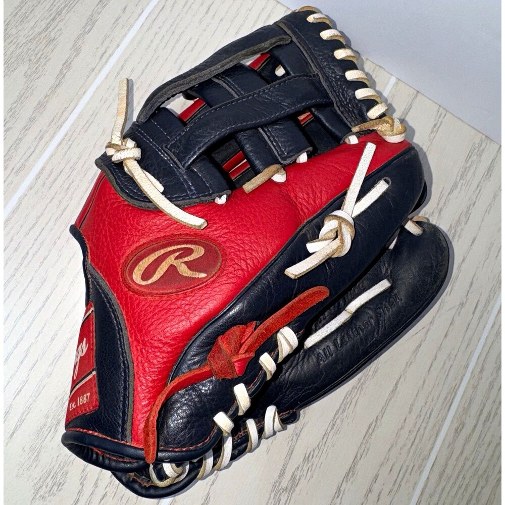 Ronald Acuna Jr Rawlings Select Pro 11 1/2" Left-Hand Baseball Glove Red/Blue